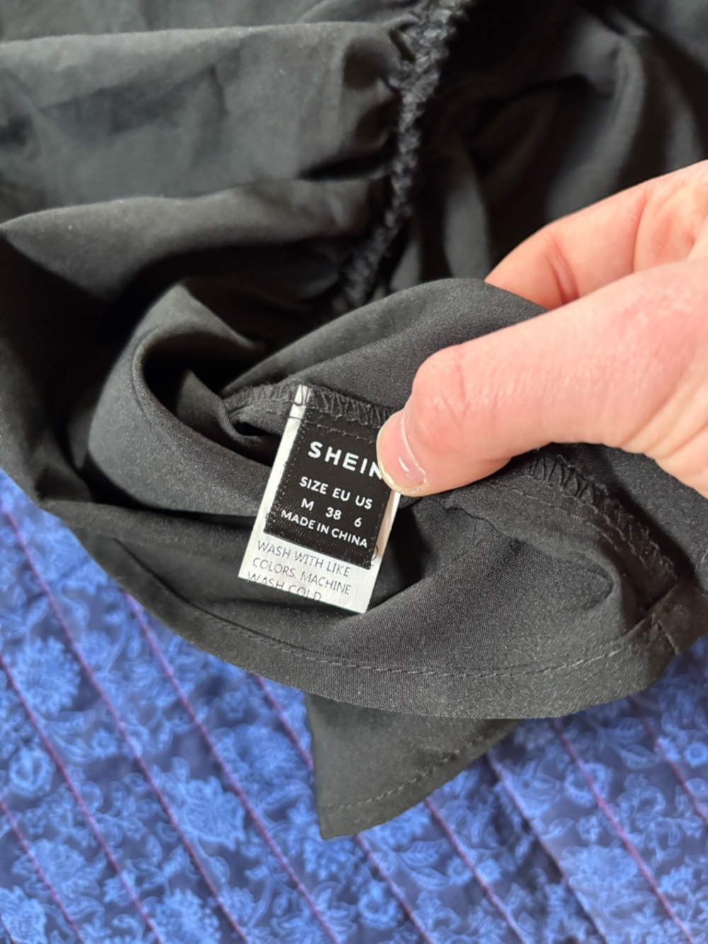 SHEIN Black Smocked Ruffle Strap Tank Top - Picture 3 of 3